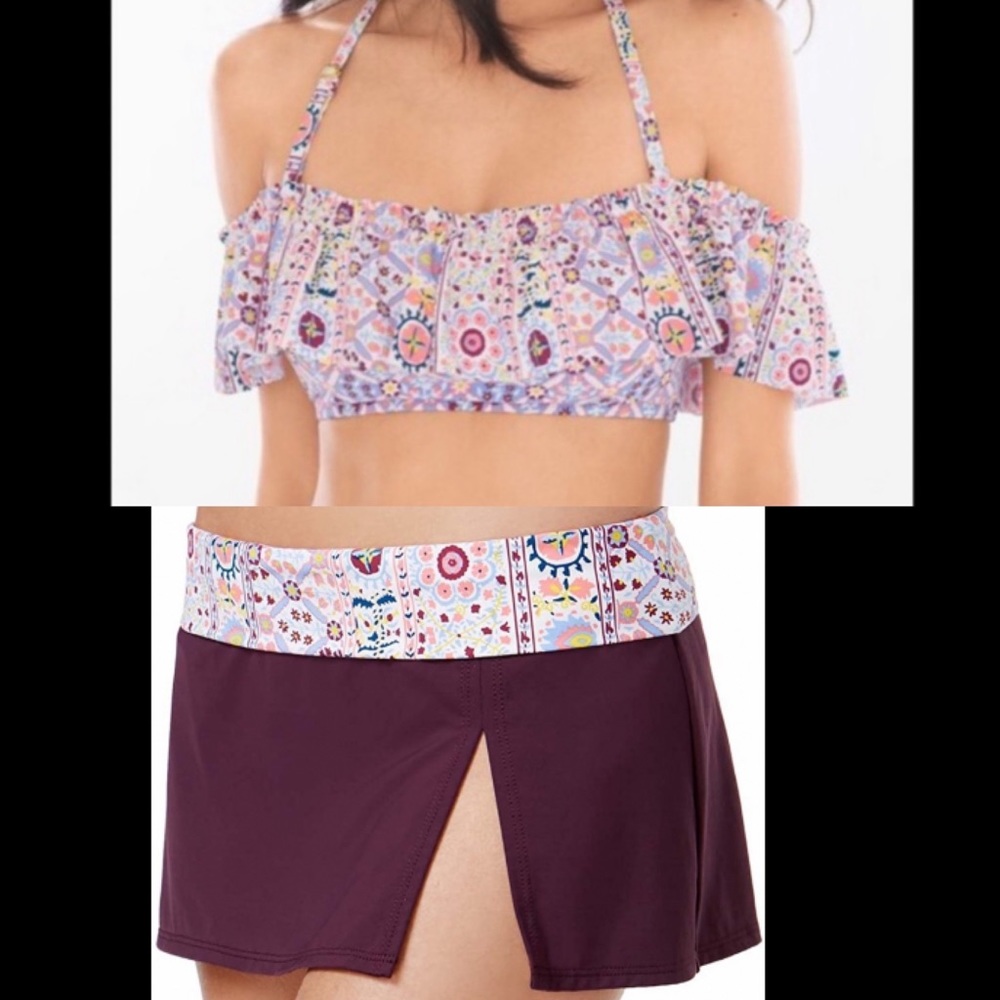Bleu Rod Beattie Positano off the shoulder bikini top size 8